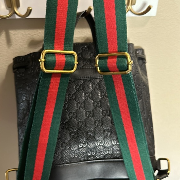 Black Leather Backpack - Picture 6 of 13